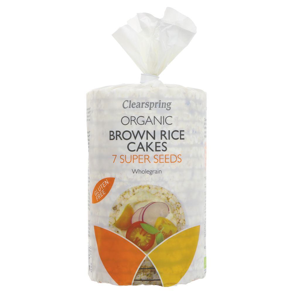 Clearspring Brown Rice Cakes - 7 Super Seeds 120g - Organic Delivery Company