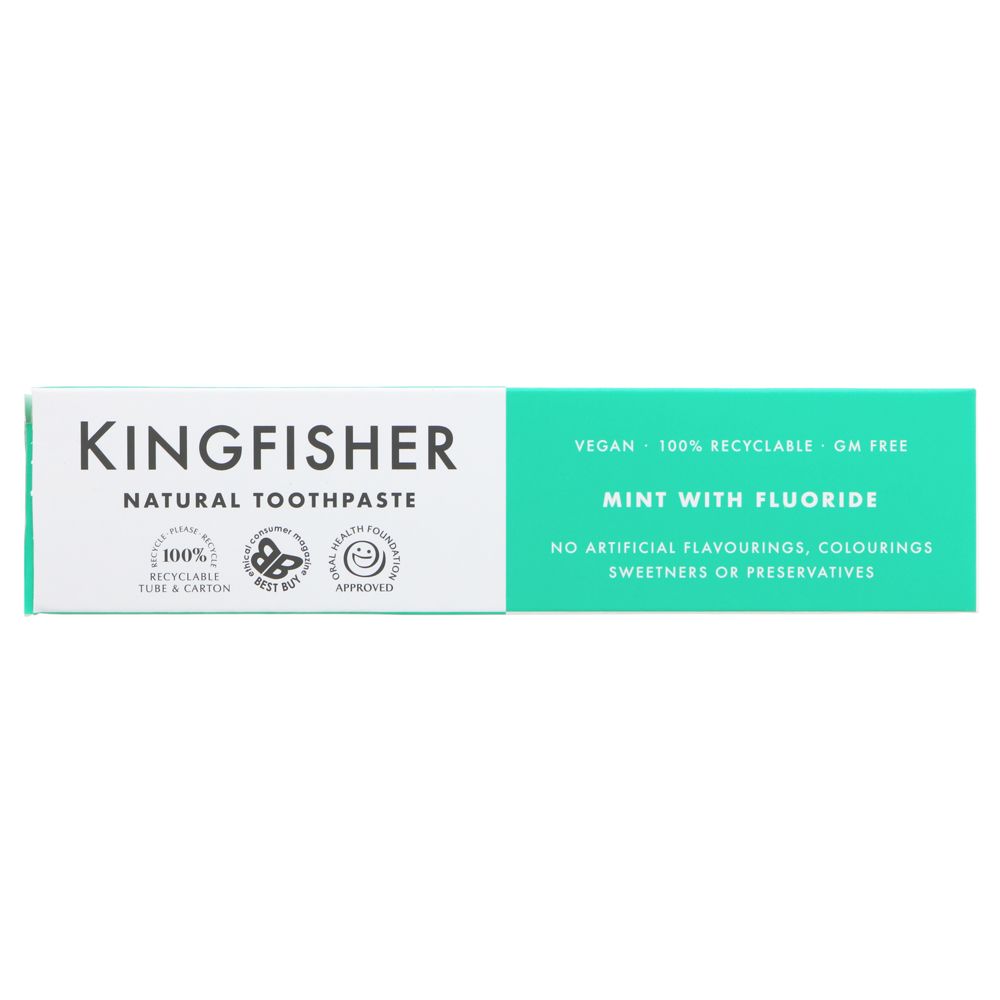 Kingfisher Toothpaste Mint (Light Green) 100ml - Organic Delivery Company