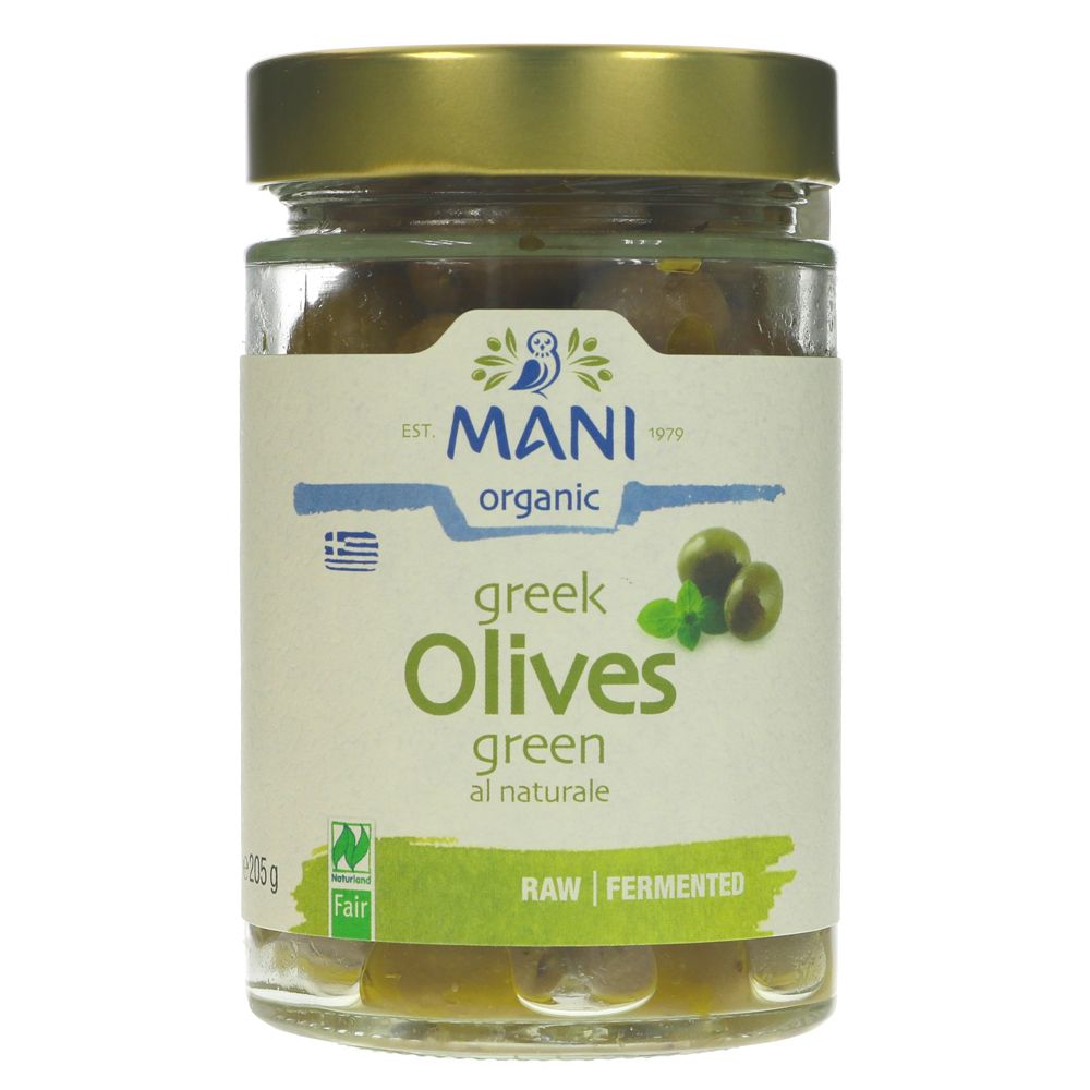 Mani Green Olives 205g - Organic Delivery Company