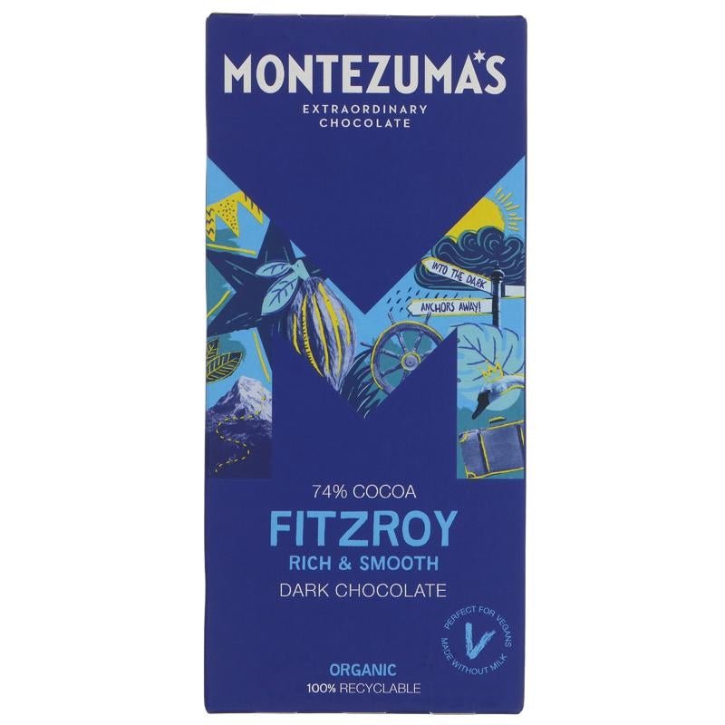 Montezuma's Fitzroy 74 % Dark Chocolate 90g - Organic Delivery Company