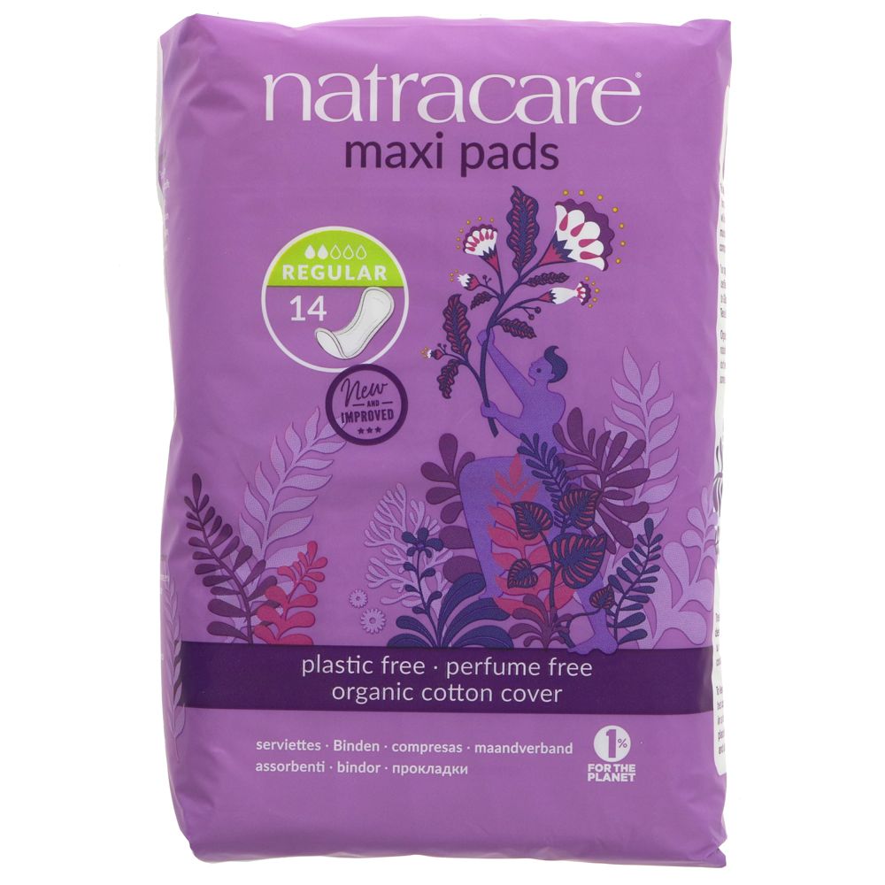 Natracare Maxi Pads Regular 14 pack - Organic Delivery Company