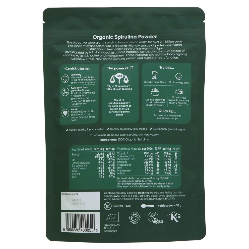 Naturya Organic Spirulina Powder 200g