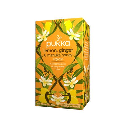 Pukka Lemon, Ginger & Manuka Honey Tea - 20 Bags - Organic Delivery Company