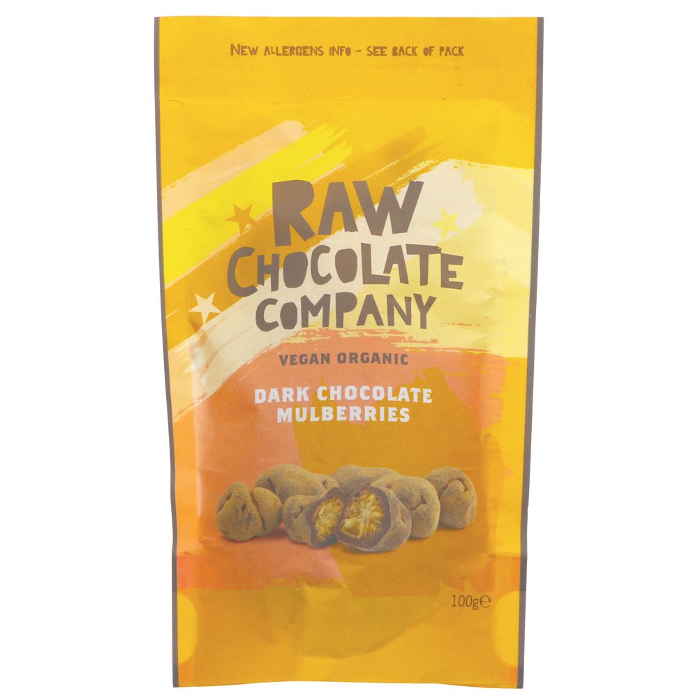 Raw Chocolate covered Mulberries 100g - Organic Delivery Company