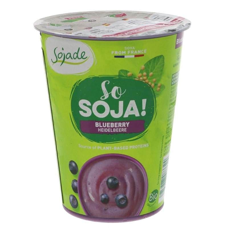 Sojade Blissful Blueberry Soya Yoghurt with Live Cultures 400g - Organic Delivery Company