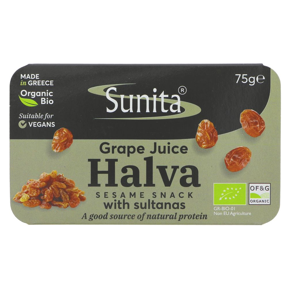 Sunita Halva with Grape Juice & Sultanas 75g - Organic Delivery Company