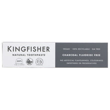 Load image into Gallery viewer, Kingfisher Toothpaste Charcoal 100ml - Organic Delivery Company
