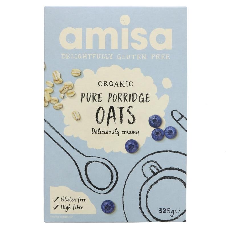 Amisa Gluten Free Porridge Oats 325g - Organic Delivery Company