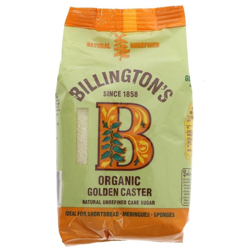 Billington's Natural Brown Caster Sugar 500g - Organic Delivery Company