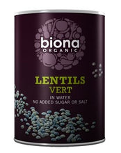 Load image into Gallery viewer, Biona Lentils Vert Tinned 400g - Organic Delivery Company
