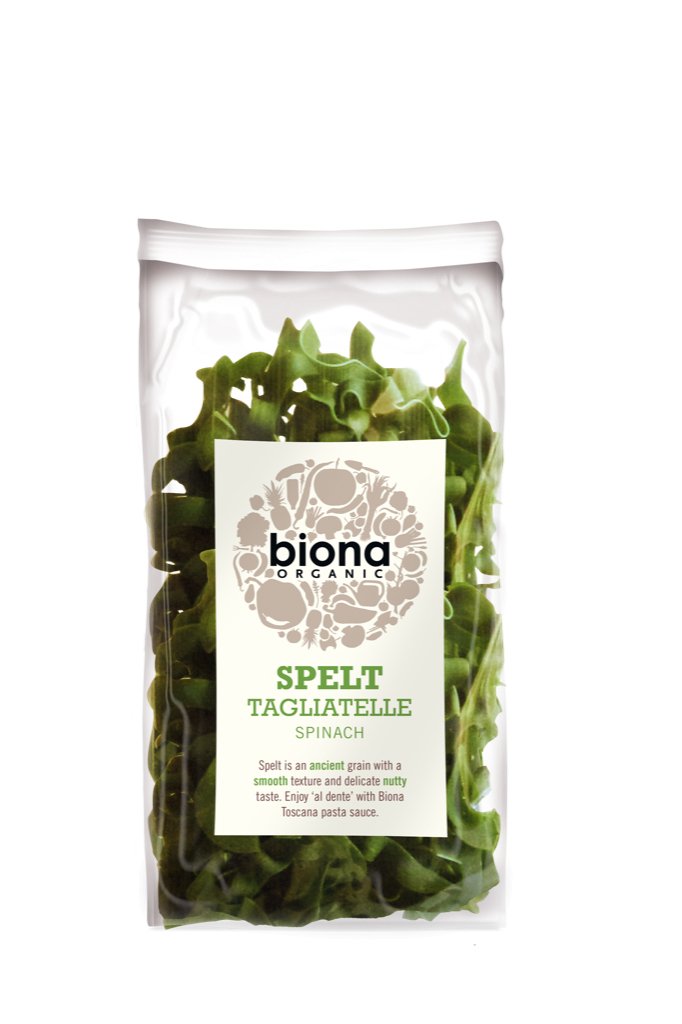 Biona Spinach Spelt Tagliatelle 250g - Organic Delivery Company