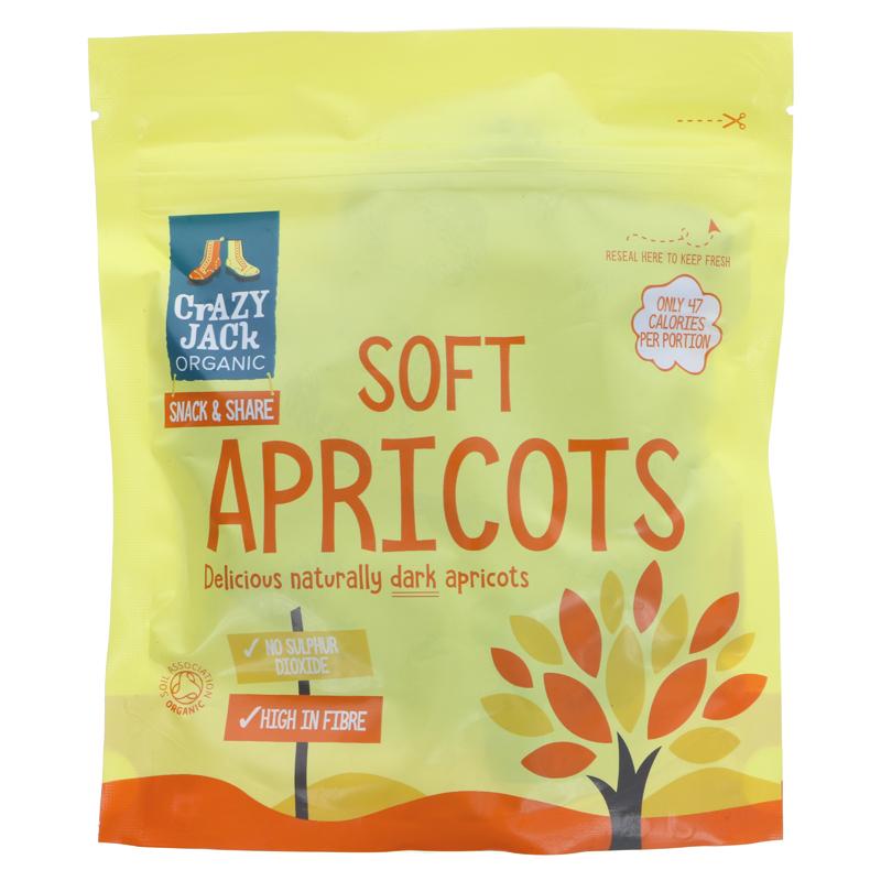 Crazy Jack Soft Whole Apricots 200g - Organic Delivery Company