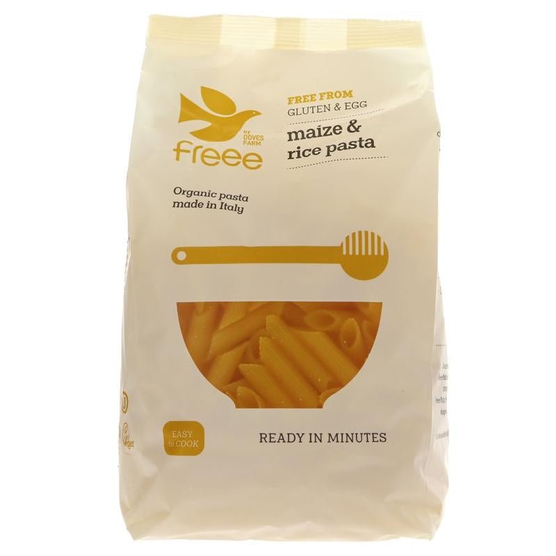 Doves Farm Maize & Rice Penne 500g - Organic Delivery Company