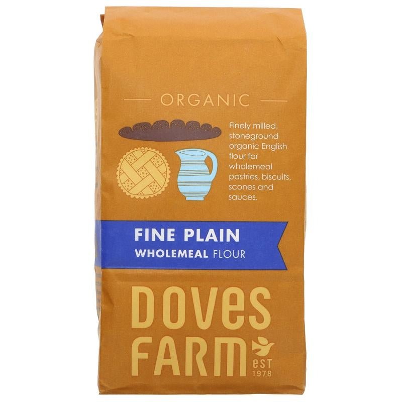 Doves Farm Plain Wholemeal Flour 1kg - Organic Delivery Company