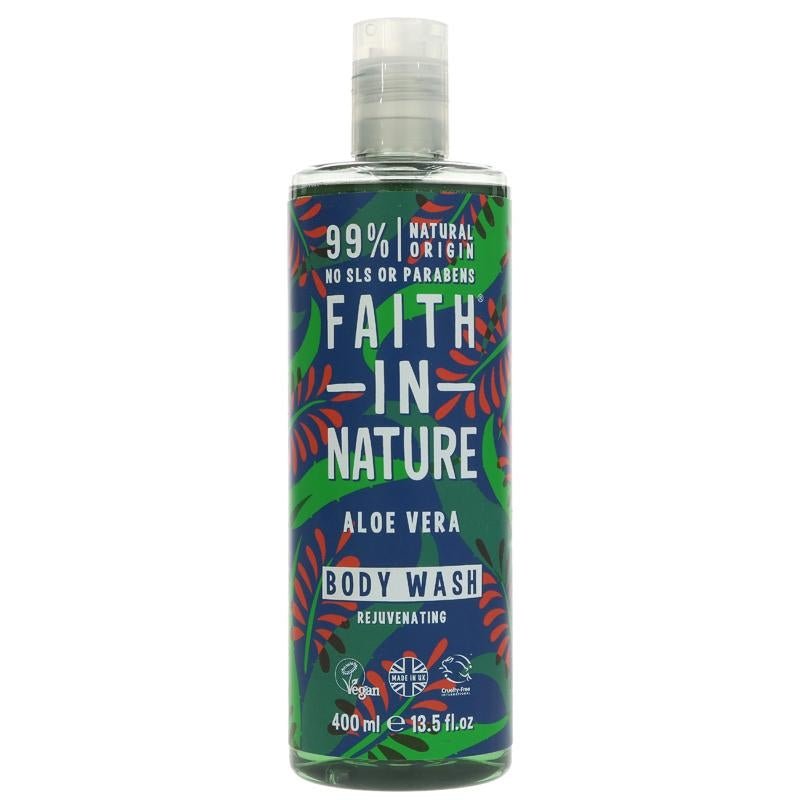Faith in Nature Aloe Vera Body Wash 400ml - Organic Delivery Company