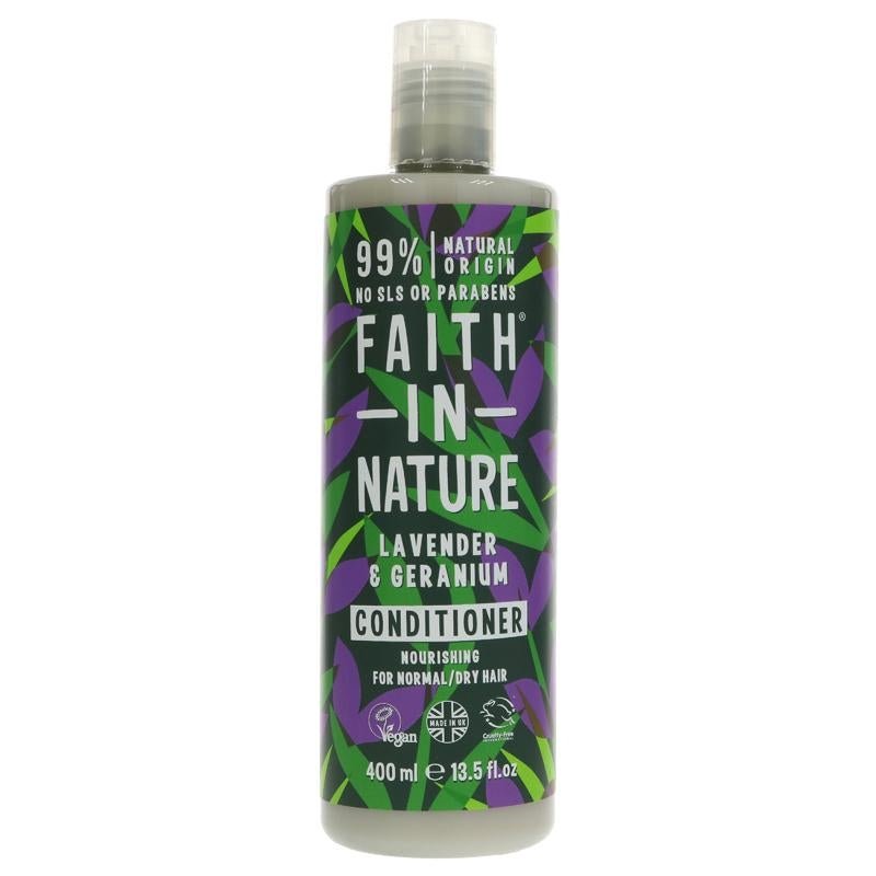 Faith in Nature Lavender & Geranium Conditioner 400ml - Organic Delivery Company