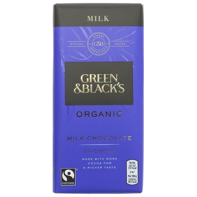 Green & Black's Milk Chocolate 90g – Organic Delivery Company