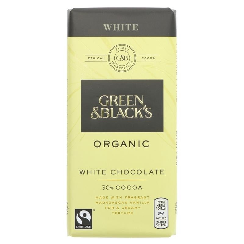 Green & Black's White Chocolate 90g - Organic Delivery Company