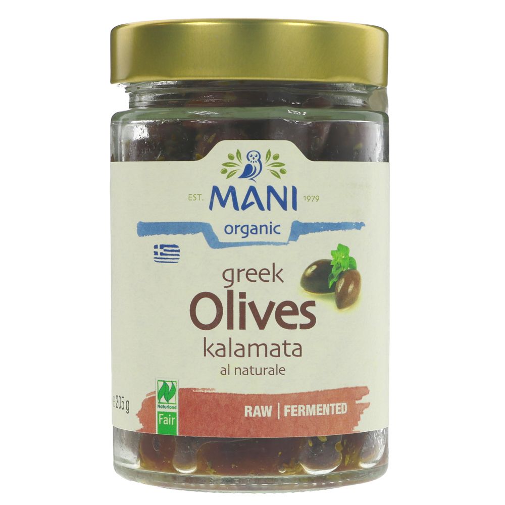 Mani Kalamata Greek Olives 205g - Organic Delivery Company