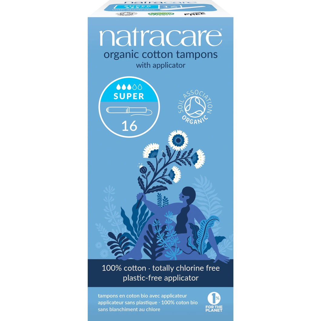 Natracare Organic Cotton Tampons Super 16 pack - Organic Delivery Company