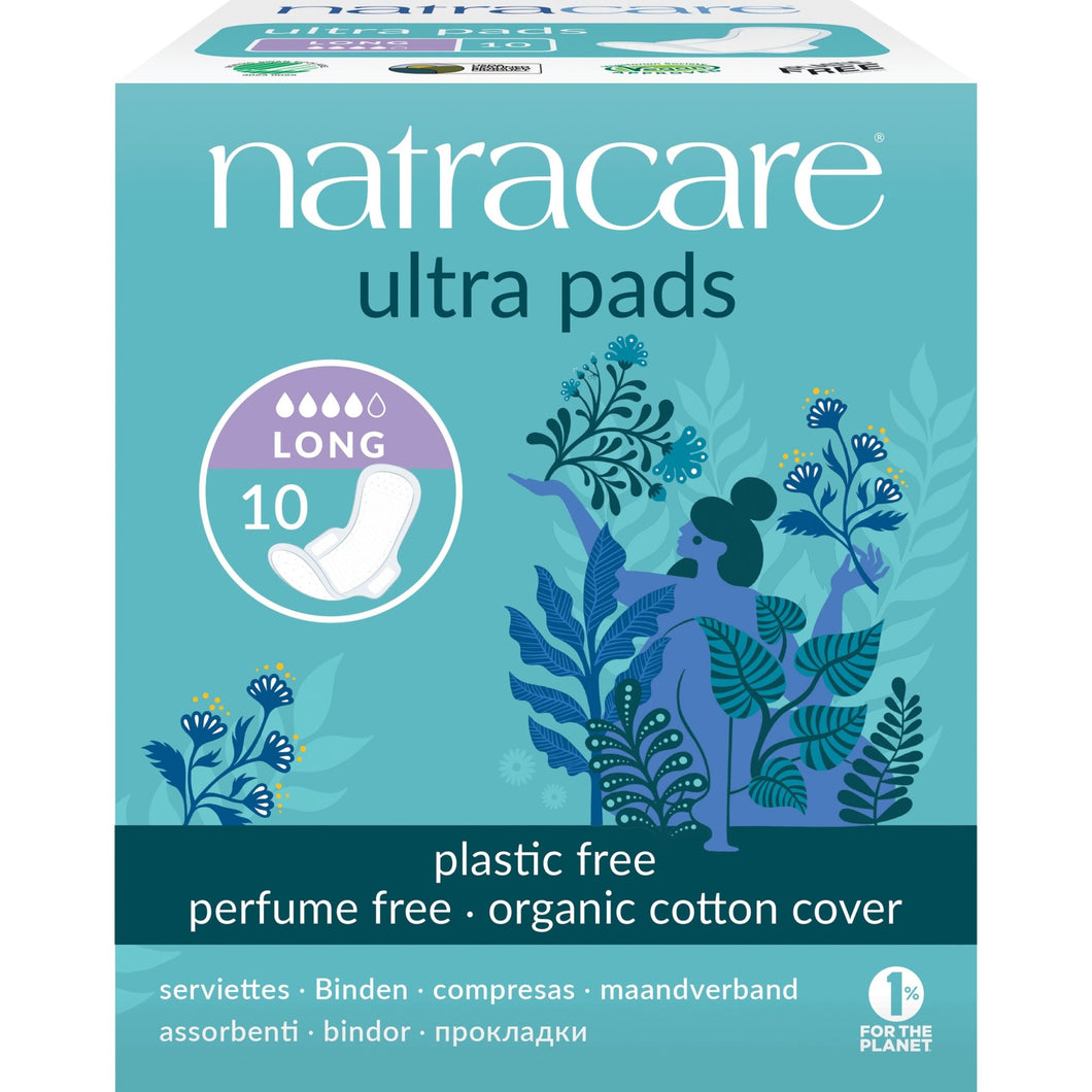 Natracare Ultra Pads Long 10 pack - Organic Delivery Company