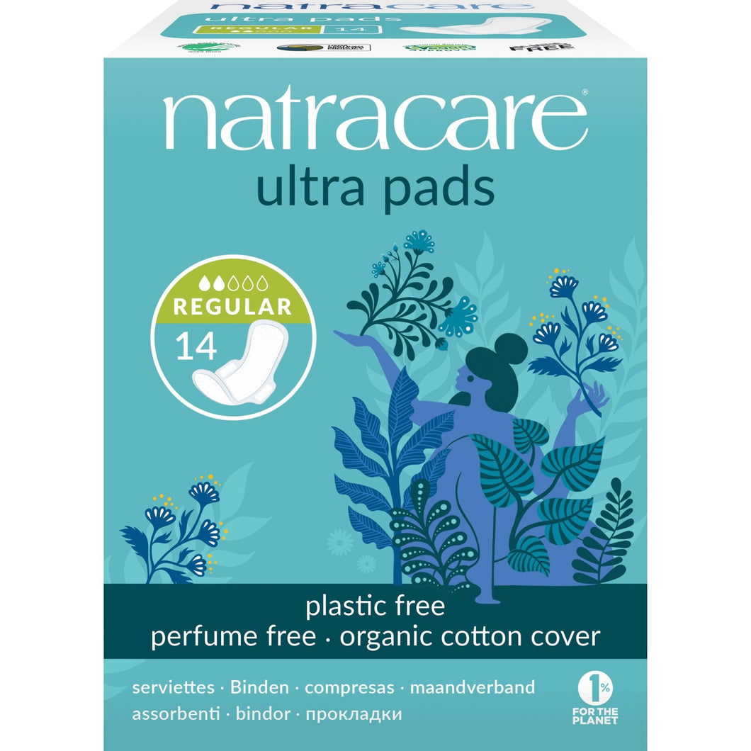 Natracare Ultra Pads Regular with Wings 14 pack - Organic Delivery Company