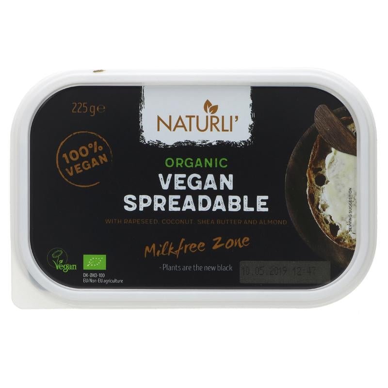 Naturli Vegan Spreadable Butter 225g - Organic Delivery Company
