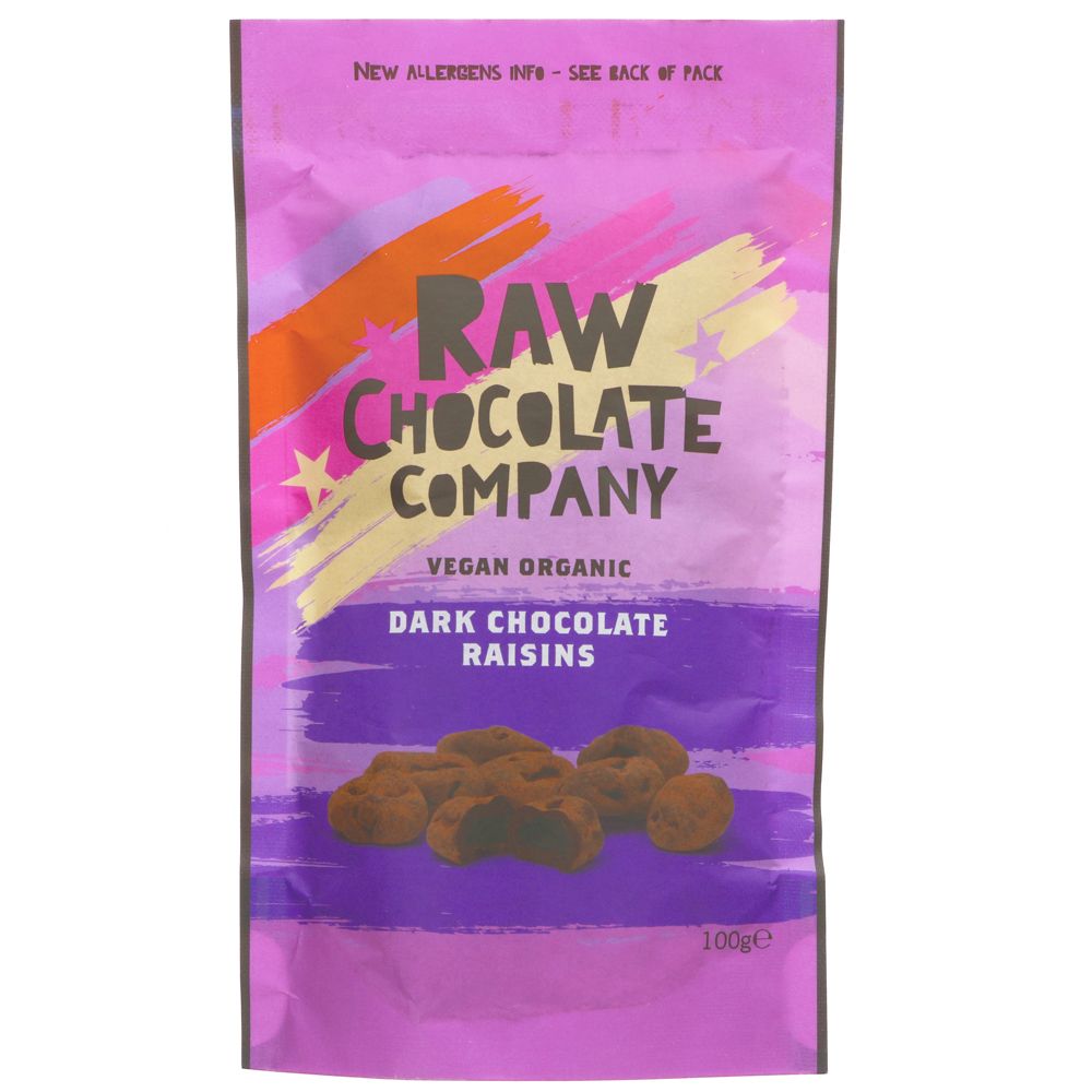 Raw Chocolate covered Raisins 100g - Organic Delivery Company