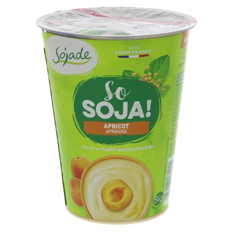 Sojade Apricot Soya Yoghurt with Live Cultures 400g - Organic Delivery Company