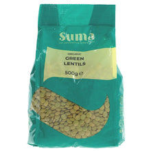 Load image into Gallery viewer, Suma Dried Green Lentils 500g - Organic Delivery Company

