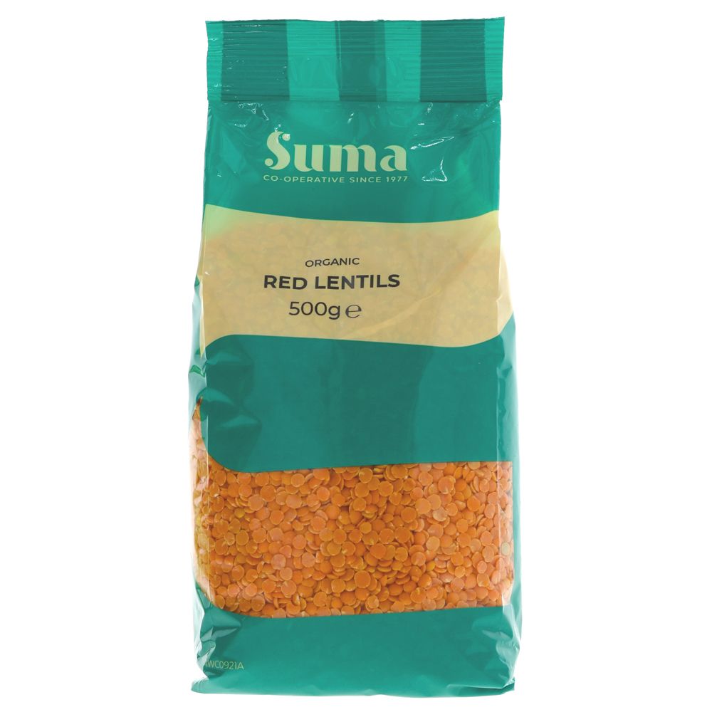 Suma Dried Red Lentils 500g - Organic Delivery Company