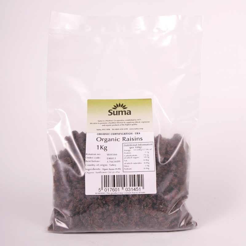 Suma Raisins 1kg - Organic Delivery Company