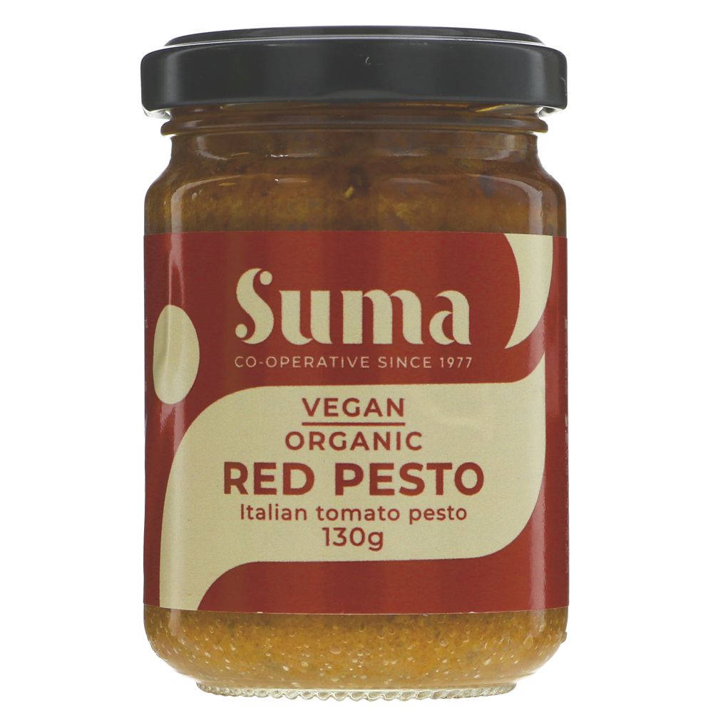 Suma Red Pesto - Sundried Tomatoes 130g - Organic Delivery Company