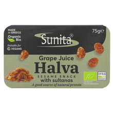 Load image into Gallery viewer, Sunita Halva with Grape Juice &amp; Sultanas 75g - Organic Delivery Company
