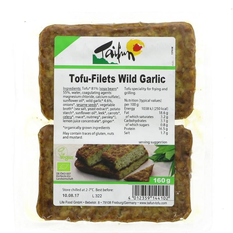 Taifun Wild Garlic Tofu Filets 160g - Organic Delivery Company